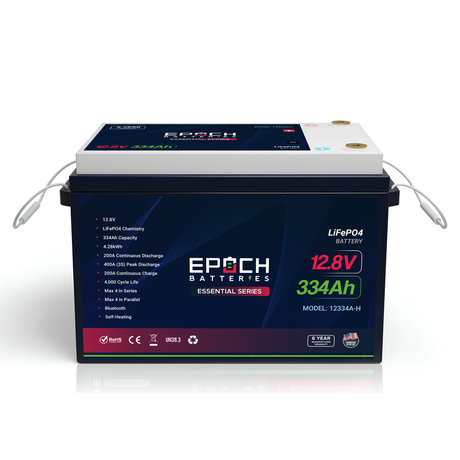 12V 334Ah Essential Series LiFePO4 Battery (4.28kWh)