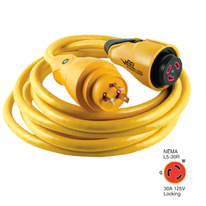 MARINCO EEL 30A 125V SHORE POWER CORDSET - 50' - CS30-50