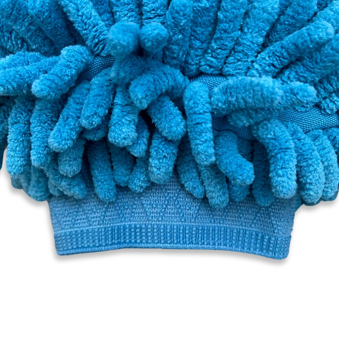 Wash mitt chenille microfiber detail