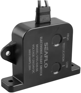 SEAFLO 20A Solid State Bilge Pump Switch, 12/24V Electric Field Sensor, No Moving Parts, Intelligent Water Level Detection