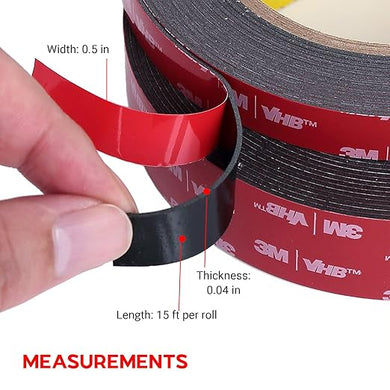 Black 3M Heavy Duty Double Sided Tape Mounting Tape