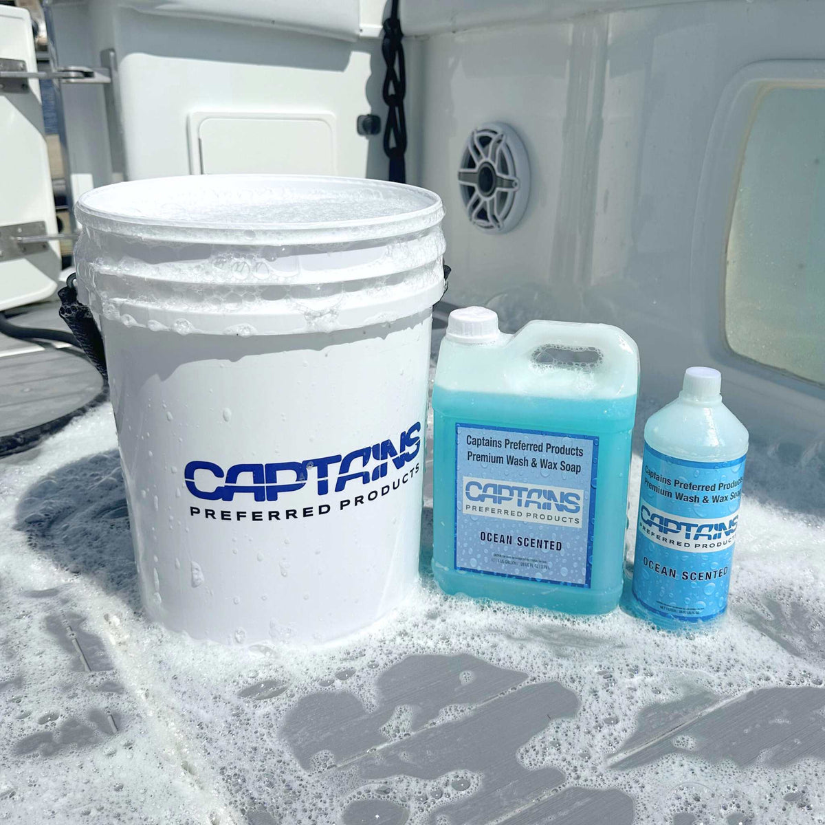 Bucket with boat soap