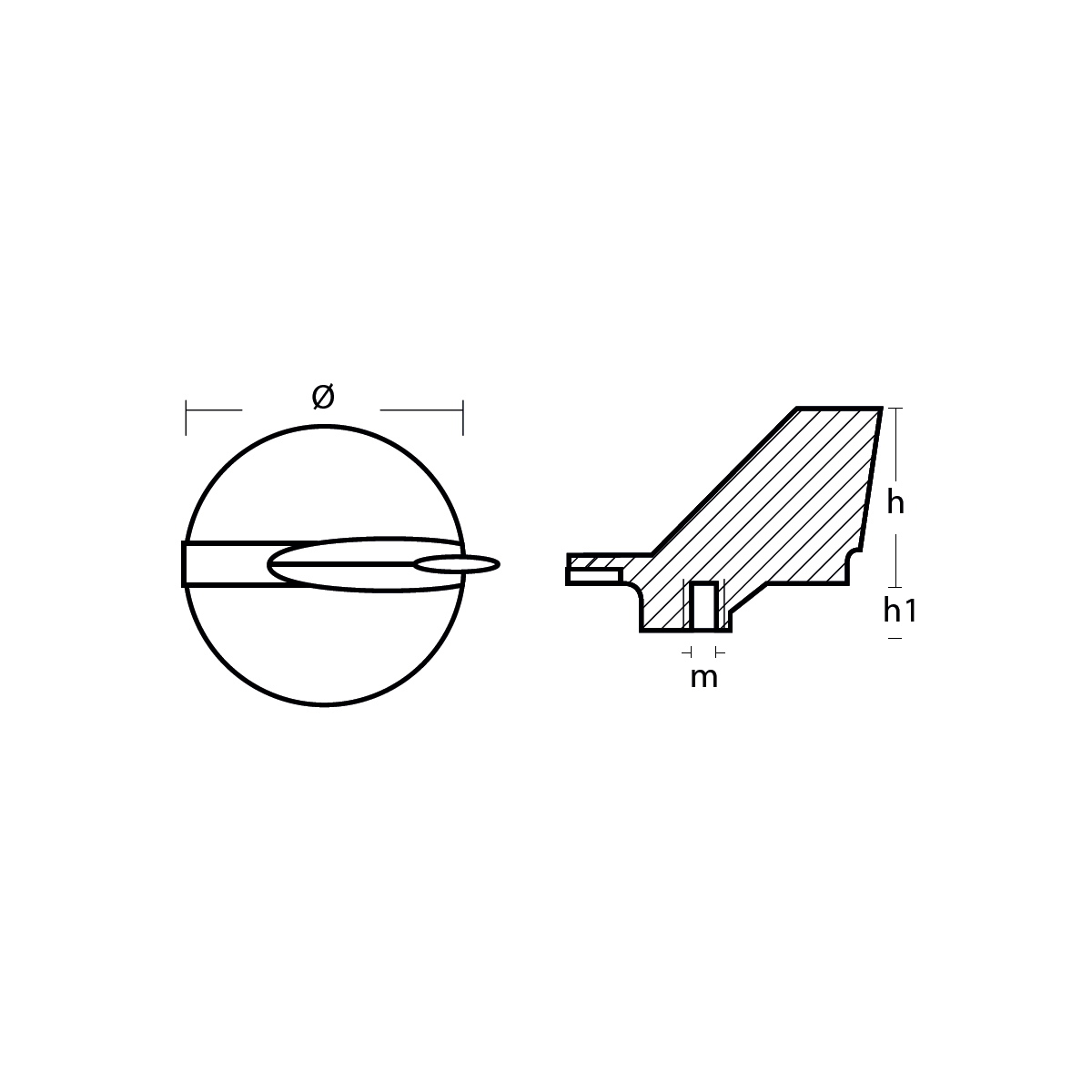 01124Yamaha - Series Trim tab anodes