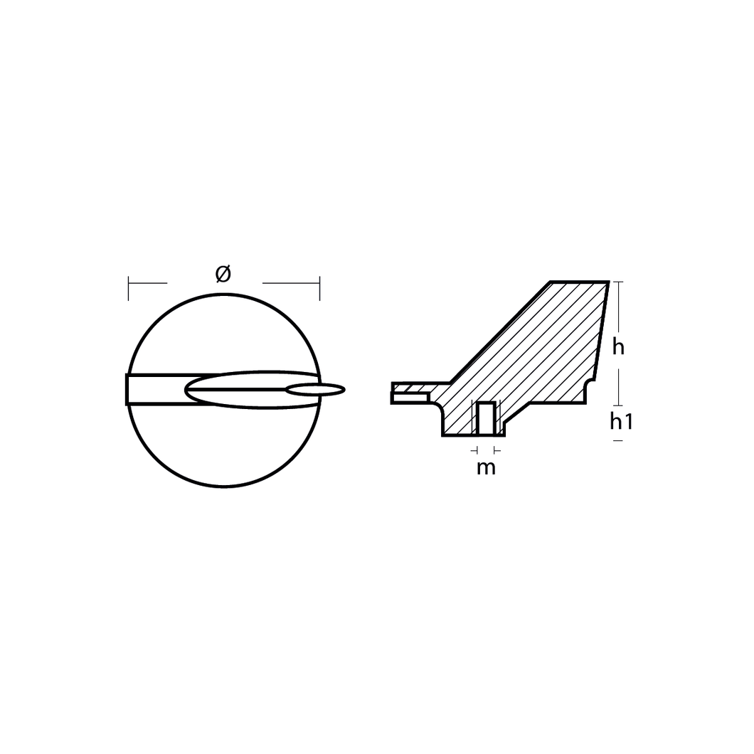 01124Yamaha - Series Trim tab anodes