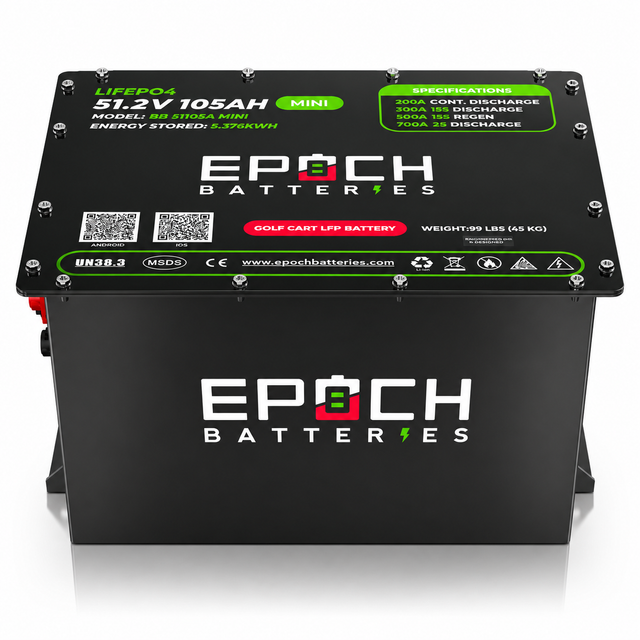 48V 105Ah MINI Golf Cart Battery Complete Kit - Lithium (LiFePO4)