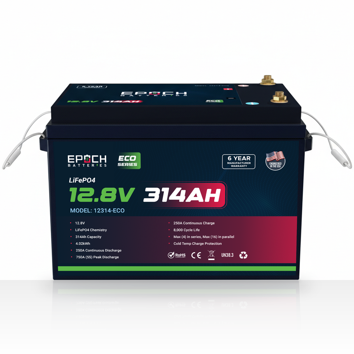 12V 314Ah Eco Series LiFePO4 Battery (4.02kWh)