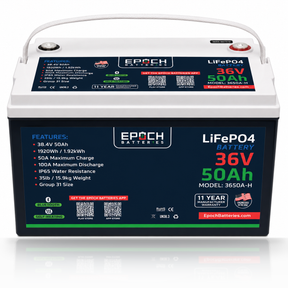 36V 50Ah Essential Series LiFePO4 Battery (1.92kWh)