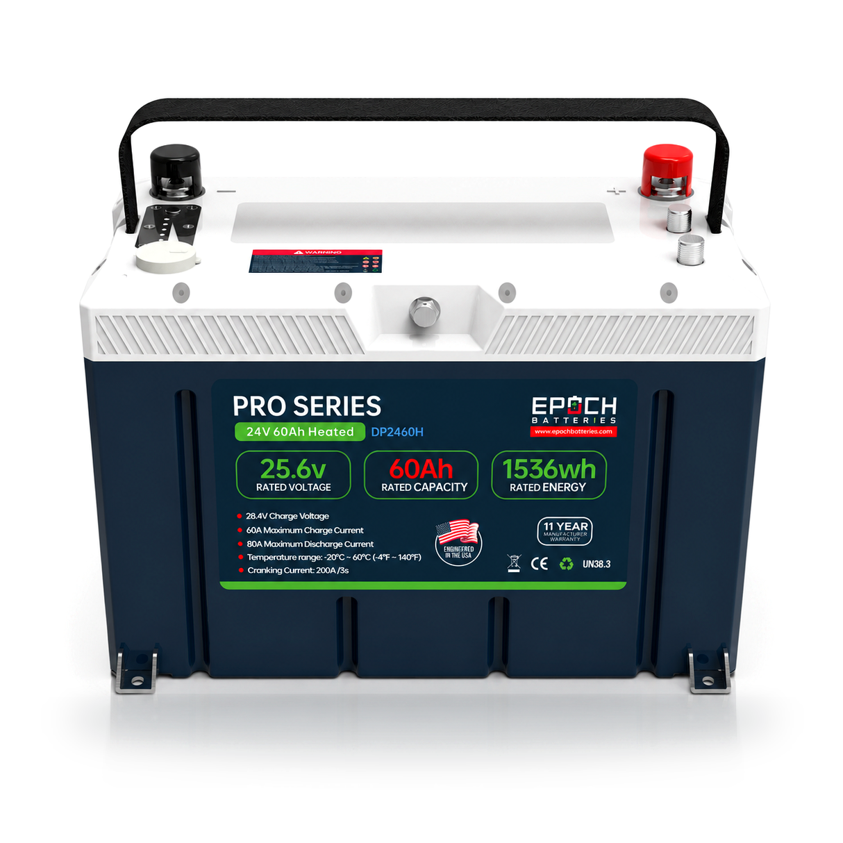24V 60Ah Pro Series LiFePO4 Battery (1.54kWh)