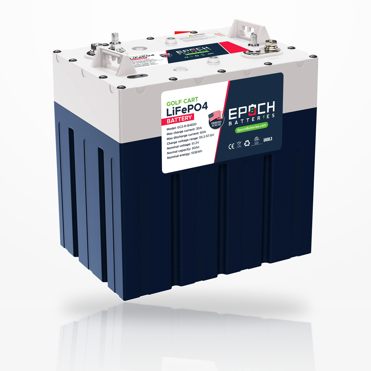 48V 30Ah (1.54kWh) GC2 - Golf Cart LiFePO4 Lithium Battery