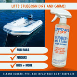 Inflatable boat cleaner features