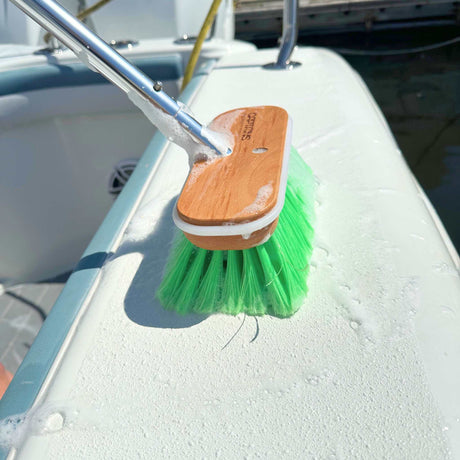 Green medium brush scrubbing