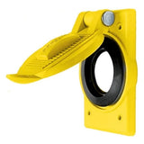 Hubbell HBL74CM24WO lift cover with lid open showing gasket