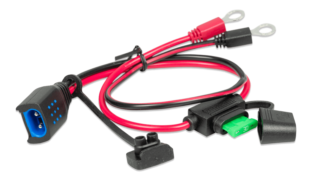 Victron M8 eyelet connector (with 30A ATO fuse) - open