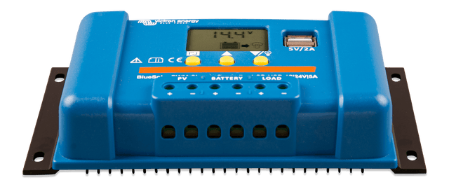Victron BlueSolar PWM-LCD&USB 12/24V-5A - front-angle