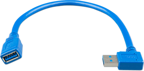 Victron USB extension cable 0.3m one side right angle