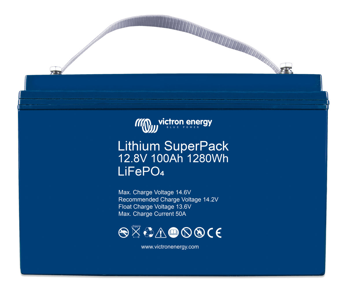Victron Lithium SuperPack 12.8V/100Ah-a (M8) - front