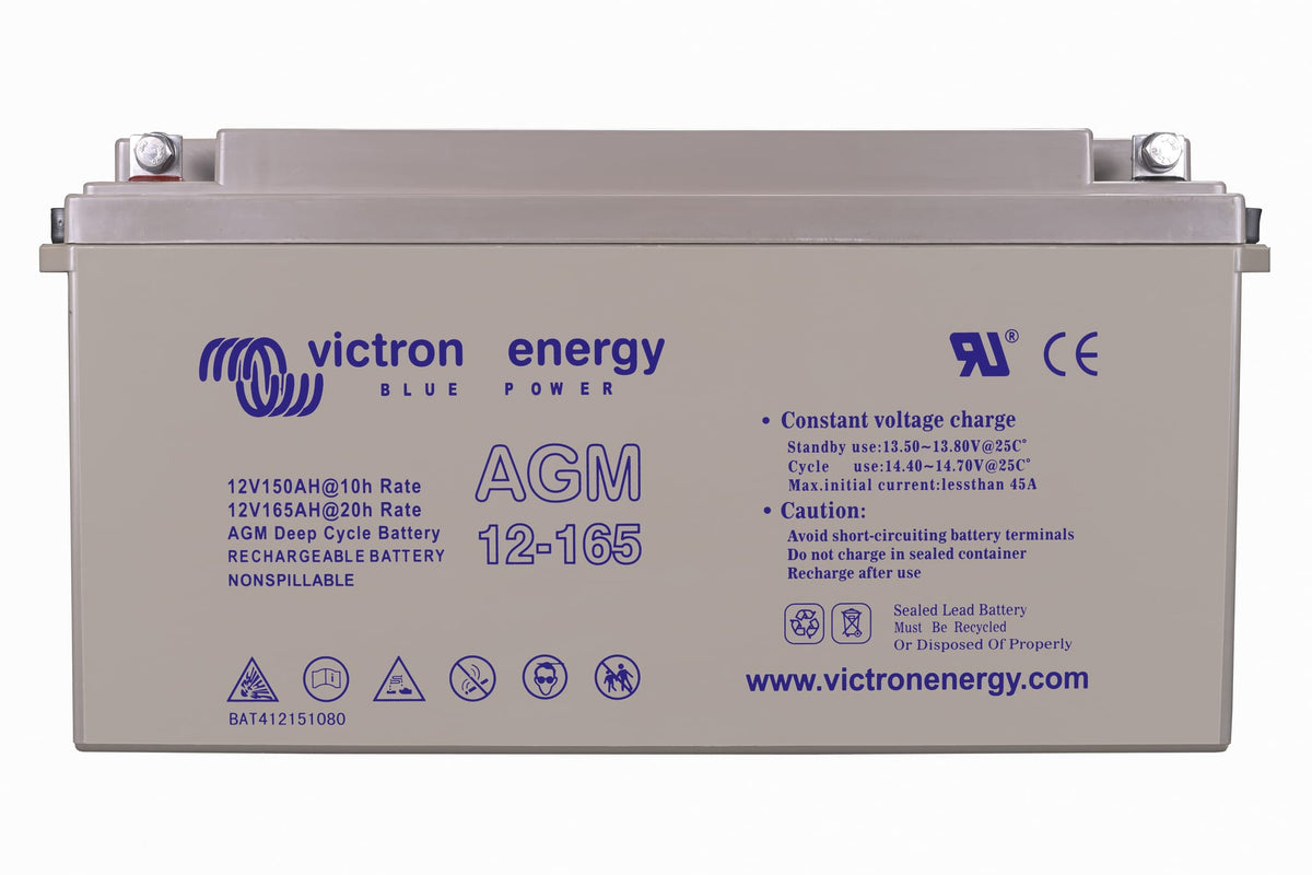 Victron 12V/165Ah Gel Deep Cycle Battery - front
