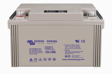 Victron 12V/130Ah Gel Deep Cycle Battery - front-angle