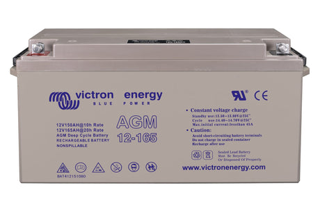 Victron 12V/165Ah Gel Deep Cycle Battery - front-angle
