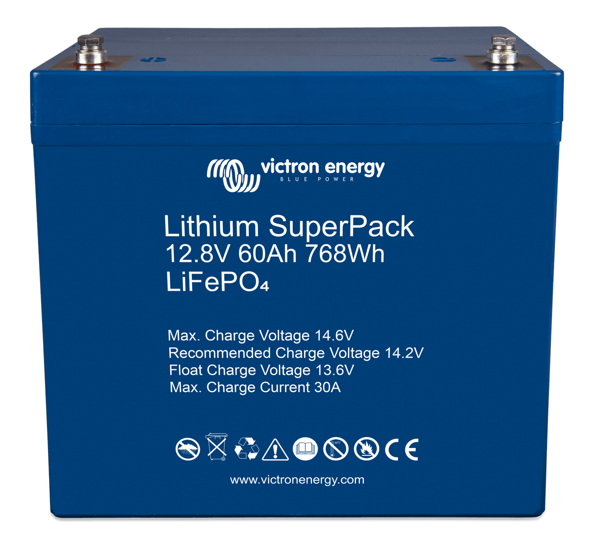 Victron Lithium SuperPack 12.8V/60Ah (M6) - front-angle