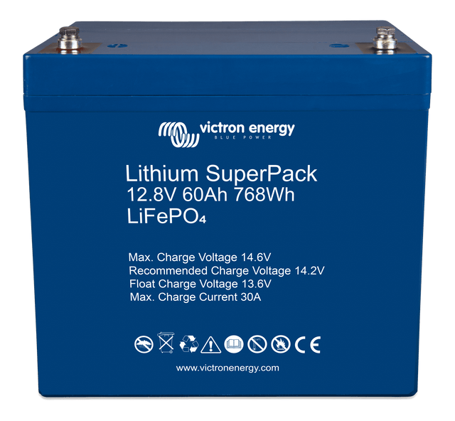 Victron Lithium SuperPack 12.8V/60Ah (M6) - front-angle