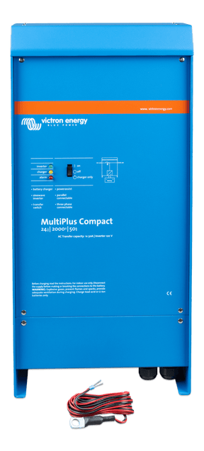 Victron MultiPlus Compact 24/2000/50-50 120V - front + acc