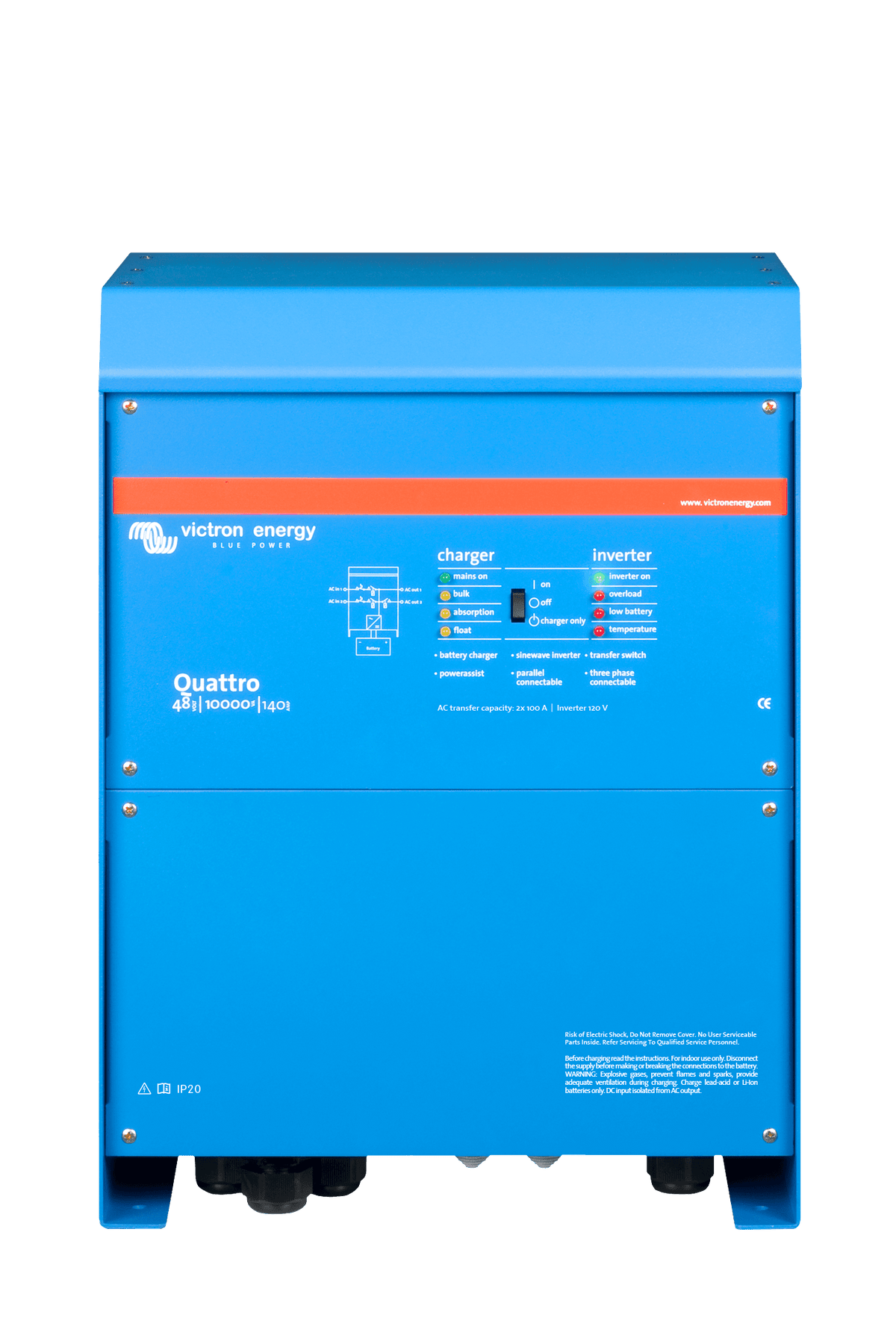 Victron Quattro 48/10000/140-100/100 120V 50/60Hz VE.Bus - front