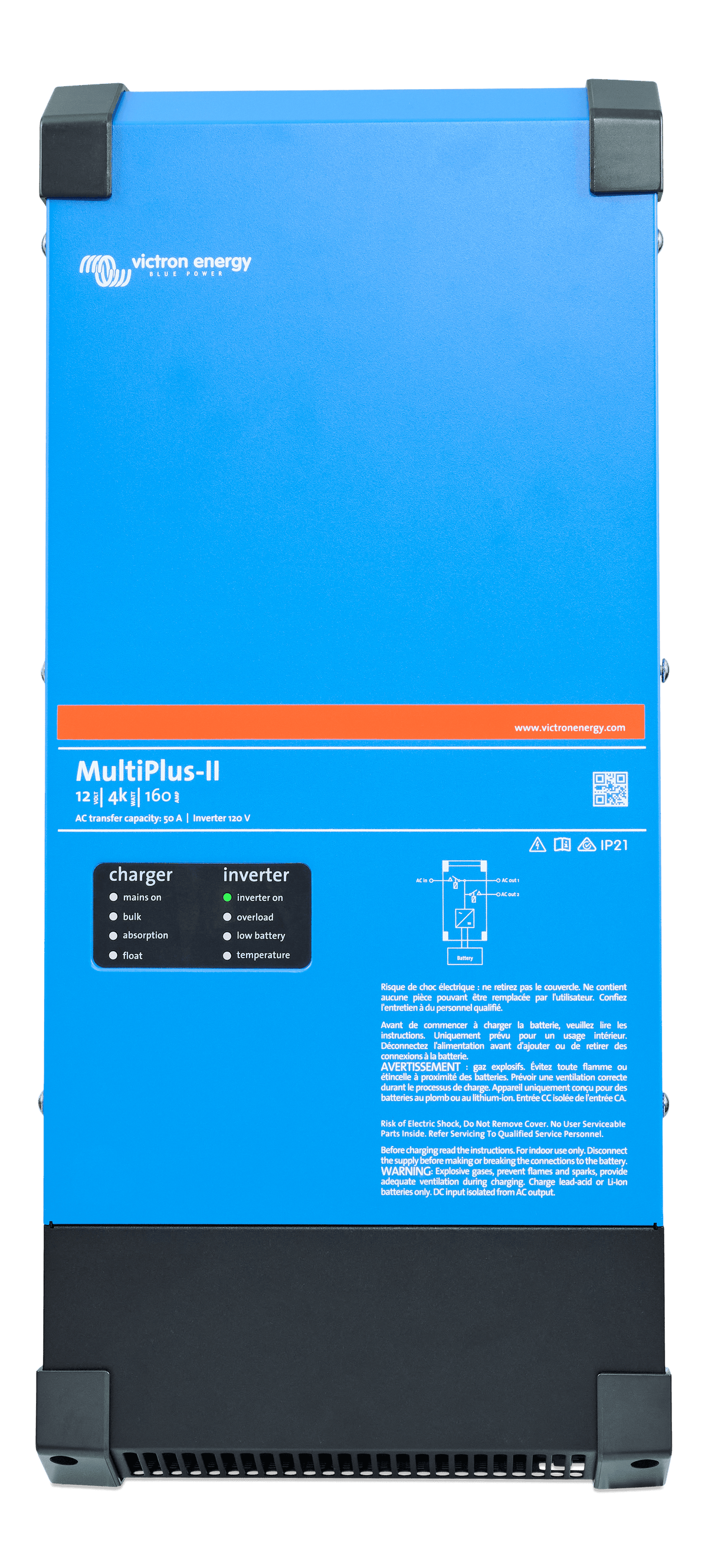 Victron MultiPlus-II 12/4k/160-50 120V 50/60Hz - Front