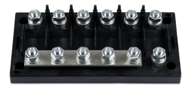 Victron 6-Way Mega Fuse Holder w/Busbar - 250A - front-angle