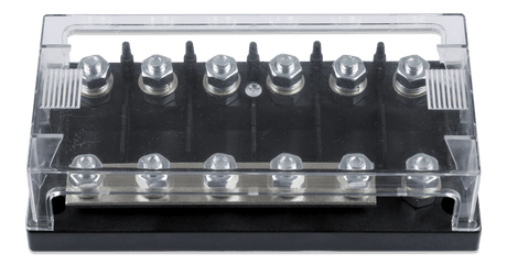 Victron 6-Way Mega Fuse Holder w/Busbar - 250A - front-angle-closed
