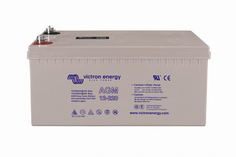 Victron 12V/220Ah Gel Deep Cycle Battery - front-angle