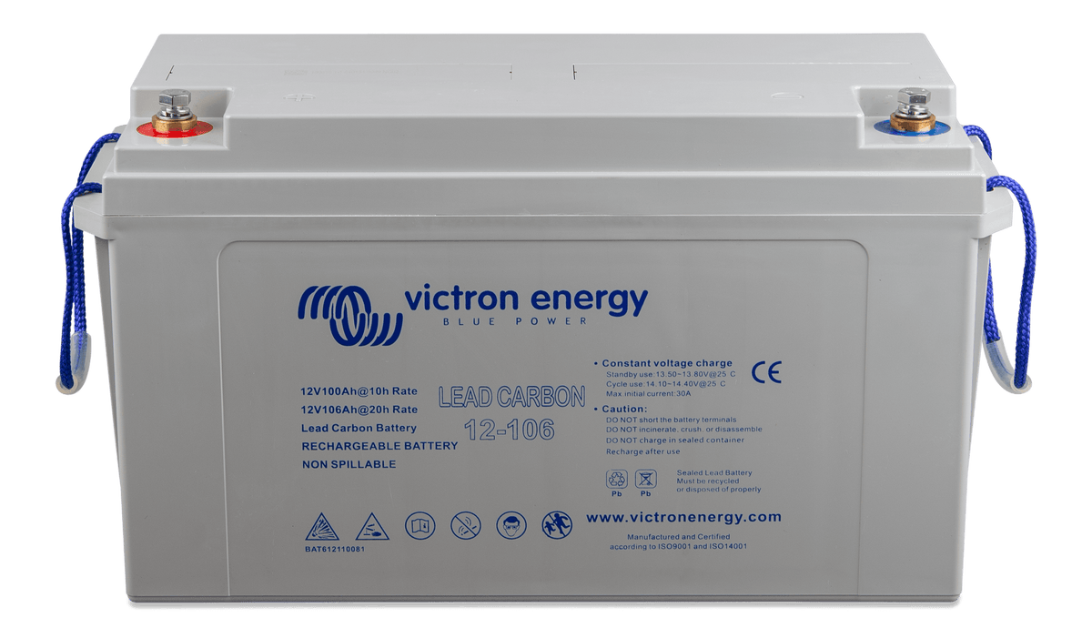 Victron Lead Carbon Battery 12V/106Ah (M8) - front-angle