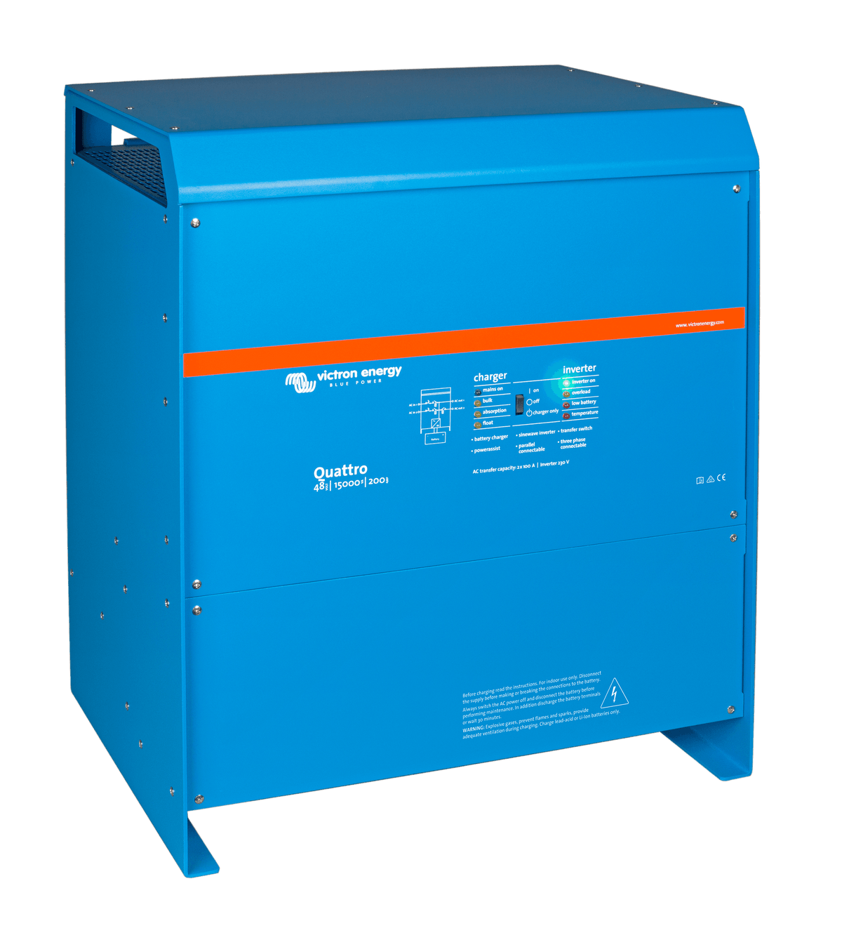 Victron Quattro 48/15000/200-100/100 277V VE.Bus - left