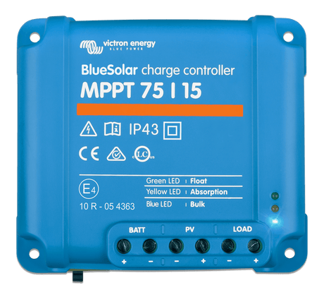 Victron BlueSolar MPPT Charge Controller - 75V - 15AMP - top