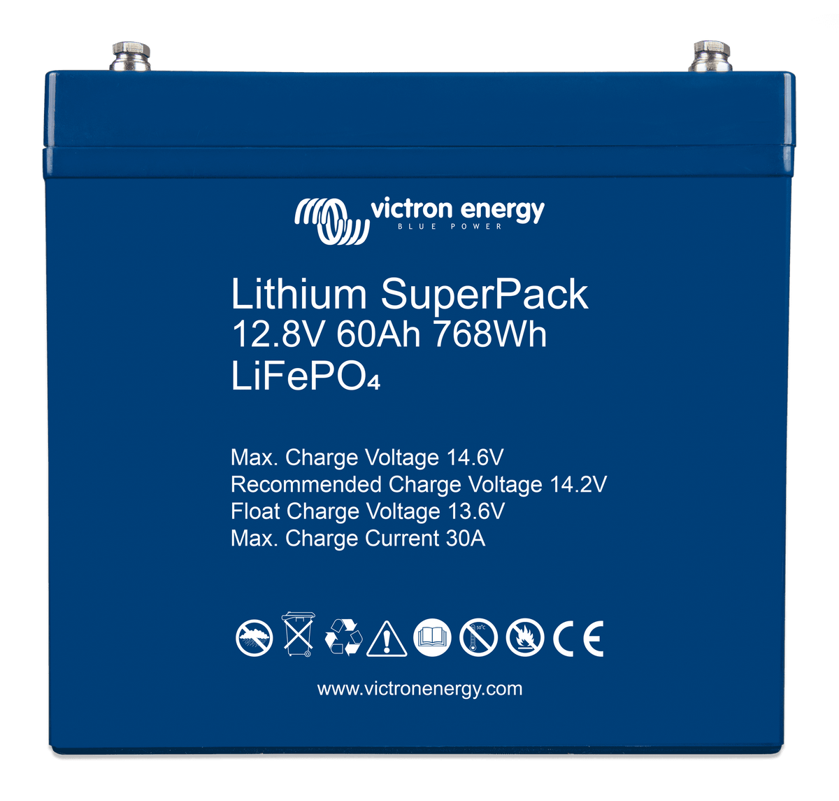 Victron Lithium SuperPack 12.8V/60Ah (M6) - front