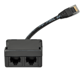 Victron RJ45-splitter 1xRJ45 male/15cm cable/2xRJ45 female - front-angle
