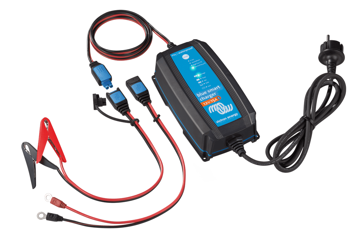 Victron Blue Smart IP65 Charger - 6V/12V - 1.1A - 120V NEMA 1-15 Retail (UL 1236) - total