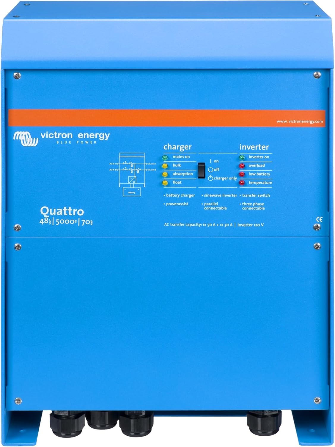 Victron Quattro 48/5000/70-100/100 120V 50/60Hz [QUA485021100]
