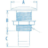 2IN NYLON/SS THRU-HUL