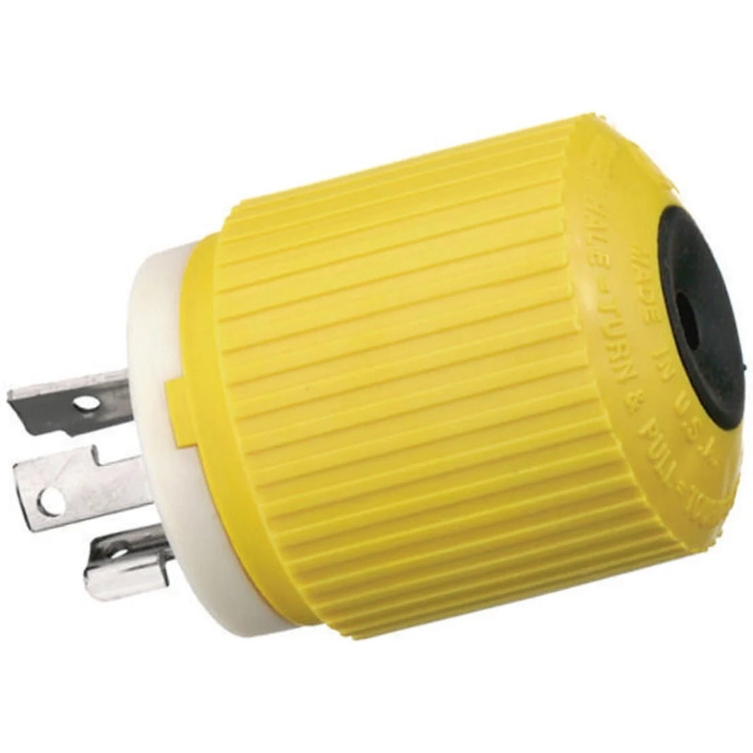 HUBBELL HBL328DCP YELLOW ELECTRIC FISHING REEL 30A 28VDC MALE PLUG