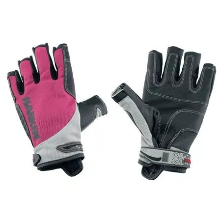 Harken Junior Spectrum 3/4-Finger Sailing Gloves — Pink, Large — 2086JL.PK