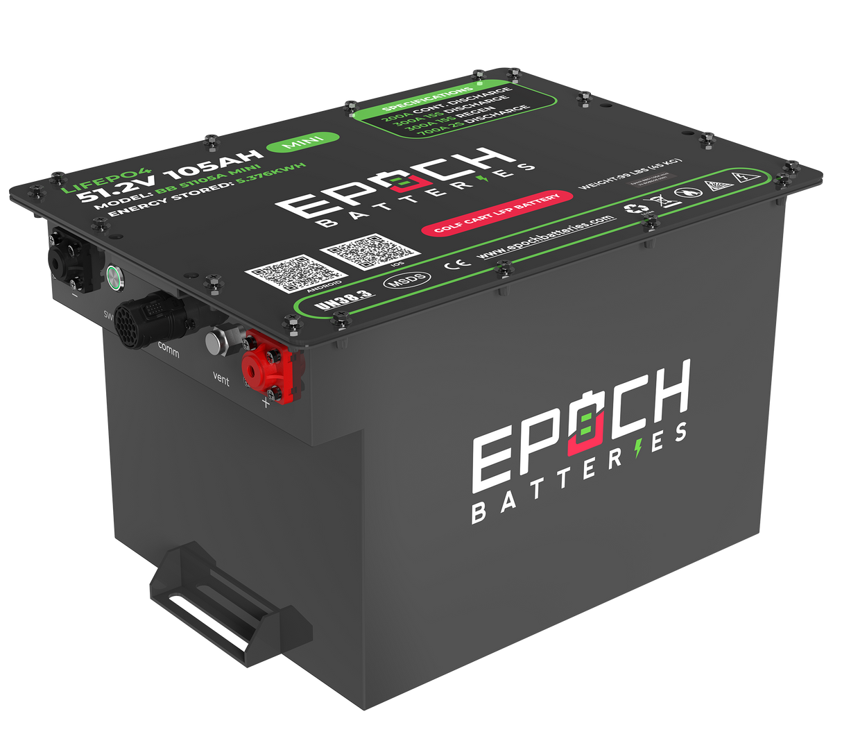 48V 105Ah MINI Golf Cart Battery Complete Kit - Lithium (LiFePO4) — image 6