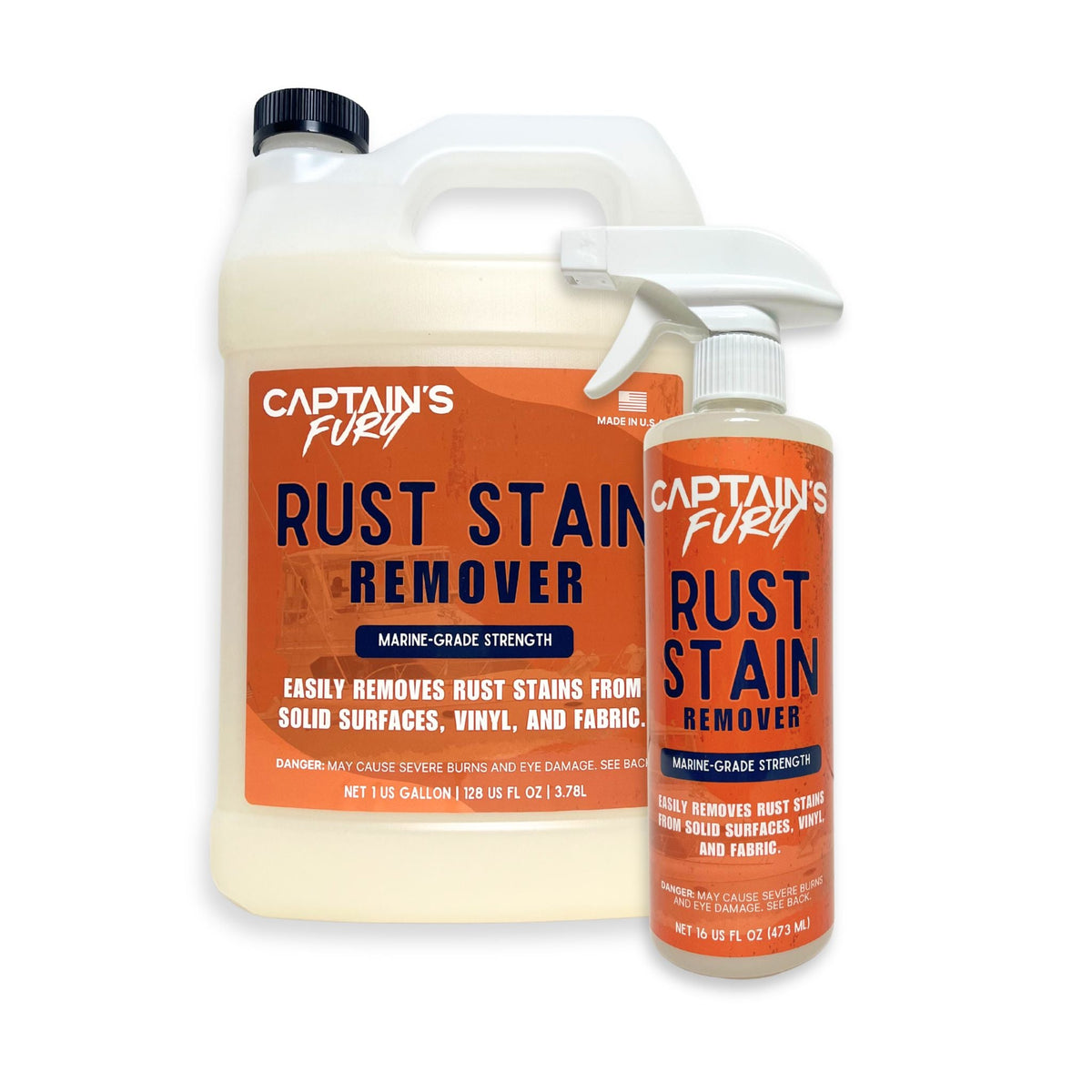 Rust stain remover 16oz and gallon