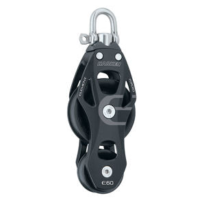 Harken 60mm Aluminum Element Fiddle Block with Swivel — 6262