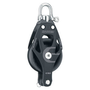 Harken 60mm Single Aluminum Element Block with Swivel & Becket — 6261